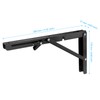 SEHOI 6 PCS 12 Inch Folding Shelf Brackets, Black Heavy