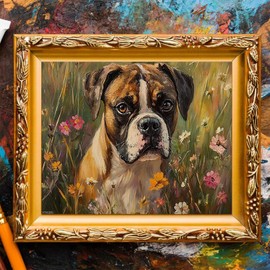 XTXGERL Boxer Dog Paint by Number for Adults, Acrylic Easy Paint by Numbers for Adults Beginner, Cute Dog DIY Painting by Numbers for Gift Home Wall Decor 16x20in