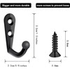 100 Pieces Double Hole Wall Mounted Single Hook Robe Hooks