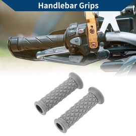Hihaha 7/8" 22mm 15/16" 24mm Universal Motorcycle Hand Grips Cover Non Slip Rubber Handlebar Grips for Motorcycle Scooter Bicycle ATV Gray 1pair