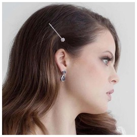 Allereya Rhinestone Wedding Hair Pins Barrette Crystal Hairpins Barrette Gold CZ Bling Bridal Headpieces Decorative Head Clip Headwear Bridal Hair Accessories for Women and Girls (Gold)