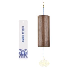 Mowind Chakra Chimes Natural Bamboo Wind Chimes Meditation Chord Windchime Wind Bell for Home Decoration Zen Mindfulness Third Eye Chakra