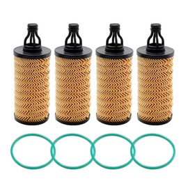 Anxingo Paquete de 4 filtros de aceite de repuesto para Maserati Ghibli V6 2014-2019, Maserati Lavante V6, repuesto #311401, 298939