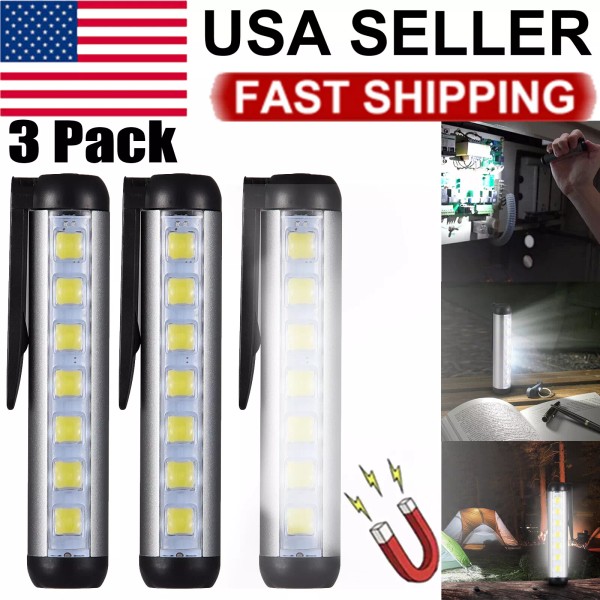 Unbranded 3X Mini LED Flashlight Magnetic Work Light Rechargeable Medical