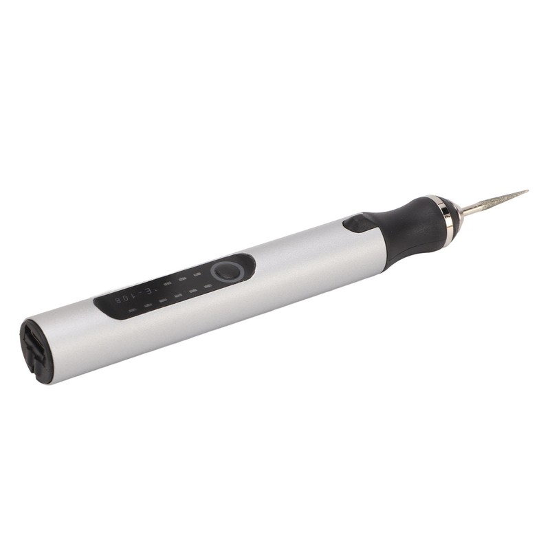 Electric Engraving Pen Aluminum Alloy Silver Mini Micro Engraver with