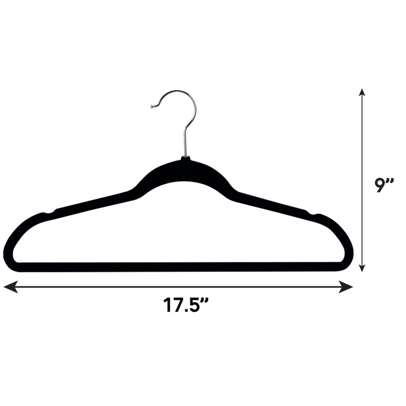 Elama Hangers Heavy Duty Clothes Hanger Set, Black