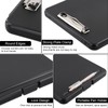 Black A4 Plastic Clipboards with Compartment Portable Clipboard Plastic Storage