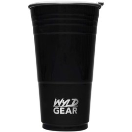 Wyld Gear Wyld Cup - Stainless Steel, Vacuum Insulated Tumbler Party Cup with Lid - 24oz Black