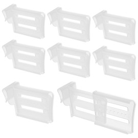 ASTIMESA Adjustable Clear Fridge Divider Set, Retractable Fridge Door Organizer Clip, Snap-On Refrigerator Side Door Separators Grid Dividers for Kitchen Food Small Sundries Storage