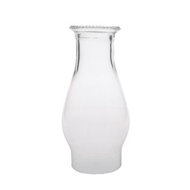 B&P Lamp Glass Beaded Top Replacement Oil or Kerosene Lamp Chimney, 8-1/4 Inches, Clear