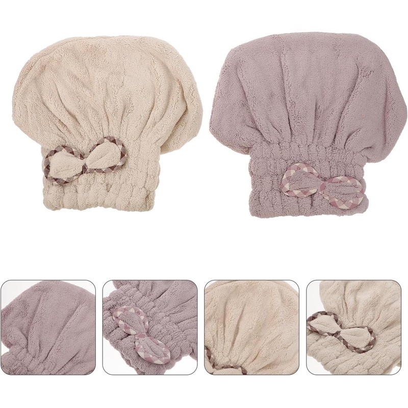 Toallas Absorbentes Cabello 2 Unidades Diseño Rápido Secado para Cabello
