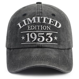 XacaYuerp 72th Birthday Gifts for Women Men, Limited Edition 1953 Birthday Decorations Baseball Cap, 72 Years Old Retirement Gifts for Dad Mom Grandpa Grandma