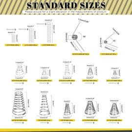 Mardatt 148Pcs 3 Style 15 Sizes Stainless Steel Conical Spring Compression Springs Set, Tower Taper Springs Conical Cone Compression Small Spring V-Shaped Torsion Spring for Home Repair