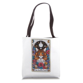 The Maine Coon Cat Tarot Card Tote Bag