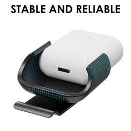 Geekria 2 Pack Earbuds Case Ultra Light Belt Clip Pocket Holder, Compatible with Appl AirPod, AirPod 2 True Wireless Earbuds, Charging Port Accessible (Black)