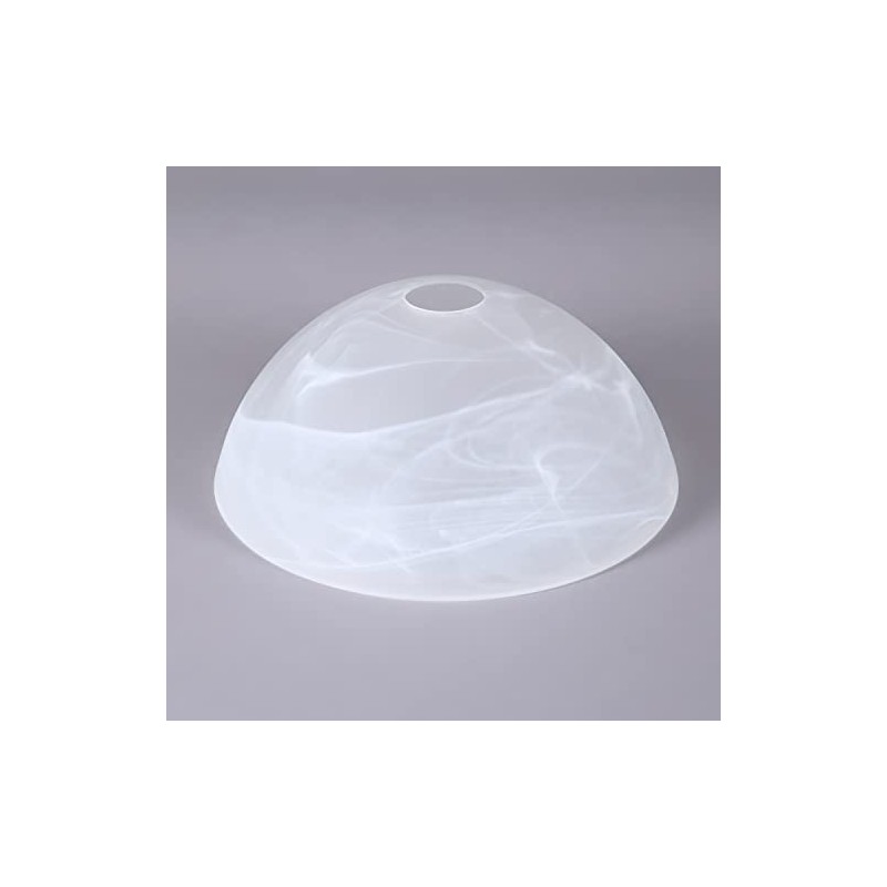 Lamp Glass White Diameter 250 mm Alabaster Glass E27 Replacement