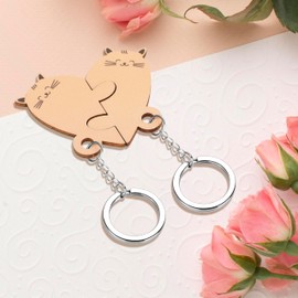 MOOGEEN Matching Keychains Couple Keychain Cat Keychain Gifts For Boyfriend Matching Keychains For Couples Keychain Cute Valentine's Day Christmas Gift Couple Gift Ideas