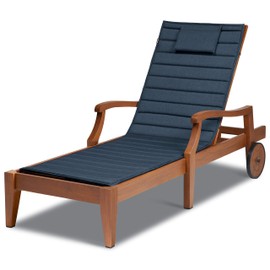 Classic Accessories Storigami Water-Resistant 80 x 26 Inch Chaise Lounge Cushion, Heather Indigo