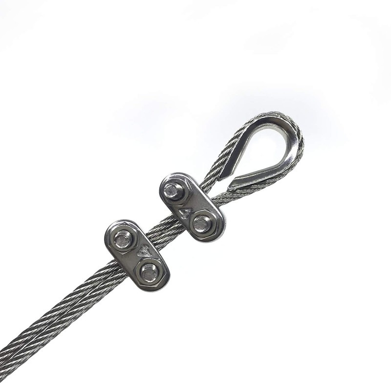HEVERP 24PCS M4 5/32 Inches Stainless Steel Wire Rope Cable
