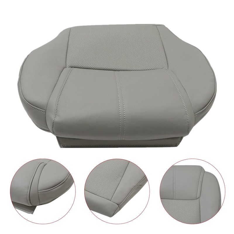 NLQR Replacement Front Seat Cover Gray Microfiber Leather Compatible with