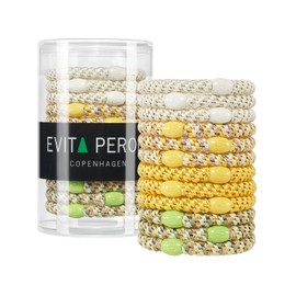 EVITA PERONI 12 Pcs Hair Ties, High Elastic Ponytail Holders, Hair Ties No Damage for Thick Curly Hair Women Men (Lemon Zest)