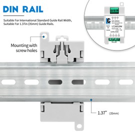 5V 12V Power Supply din Rail，2A 0.8A,Dual Output 10W,Input 100-240Vac,120VAC 115v to 5 Volt, LED, CCTV, Arduino, DIY Electronics 5vdc 12vdc