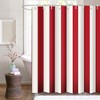 Emvency Red and White Stripe Shower Curtain Abstract Classic Beautiful