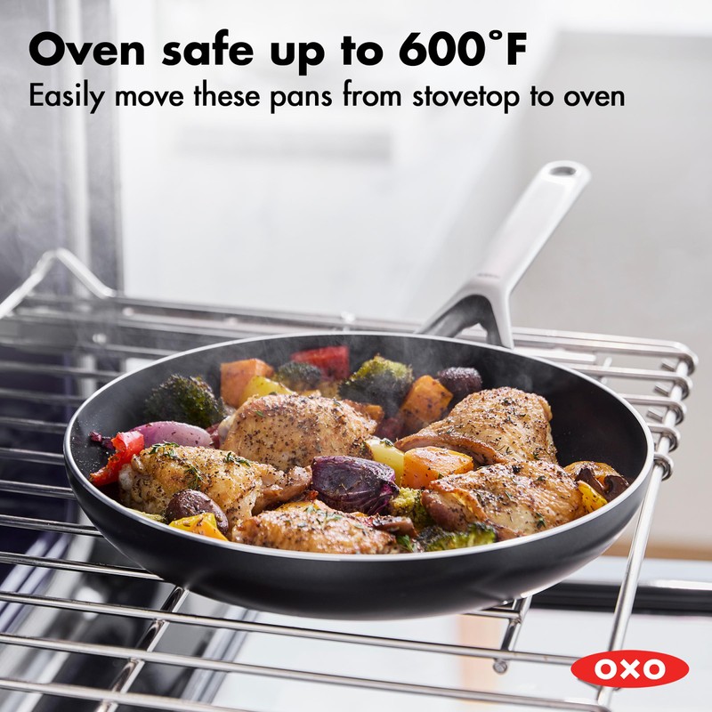 OXO 12" Nonstick Frying Pan Skillet, Ceramic PFAS-Free Nontoxic Pan,