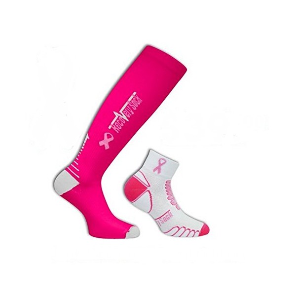 Vitalsox Women's Graduated Compression and Recovery Socks, Pink, Medium - RVS3111