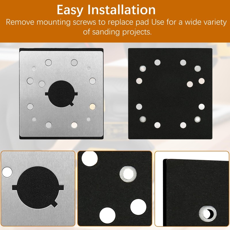 1/4 Sheet Sander Pad Backing Plate Replacement for DeWalt DW411,