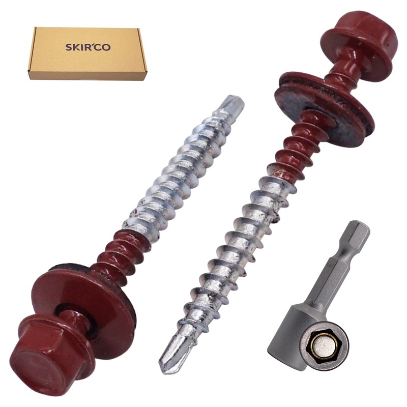 SKIR'CO (Pack of 50) Painted Roofing Screws 4.8 x 50
