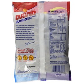 DAVID Sunflower Seeds Jumbo Sweet and Salty - Bag 5.25 oz each (12 Pack)
