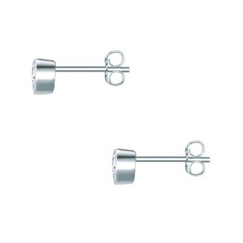 Rafaela Donata Women's Stud Earrings Sterling Silver Zirconia White, Silver, Cubic Zirconia