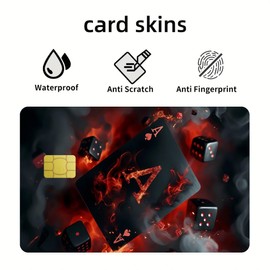 4-Pack Credit & Debit Card Stickers – Waterproof Matte Card Skins & Covers for Credit, Debit, ATM & Transit Cards – Chip & Full Cover Options – Universal Fit Card Decals (G)