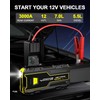 Car Jump Starter, 2000A Battery Jumper Starter Portable (Engines up
