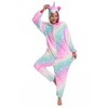 NewPlush Unisex Unicorn Costumes Pyjamas, Adult Women Men Animal Cosplay