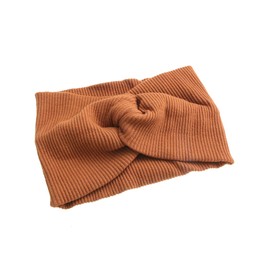 VINGTAINE HB-99-CAM Rib Turban Hair Band, Wide Cross Hair Band, Casual, Simple, Volume, Hair Accessories, Camel