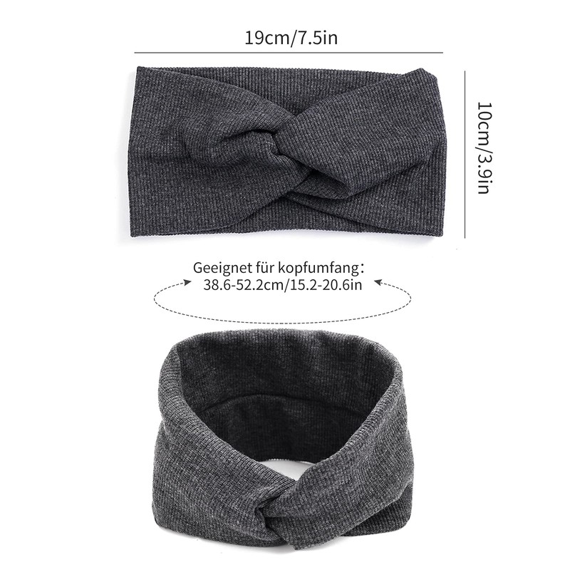 VEGCOO Women's Winter Hair Band, Pack of 6, Wide Twisted