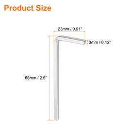 QUARKZMAN Pack of 3 L-shaped square head wrenches, 3 mm, CR-V L-key, 4-point metric bolt wrench, repair tool for basic DIY projects and general applications