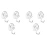 InterDesign Power Lock Suction Hook, Clear, 6 Hooks Total