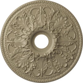 Ekena Millwork CM23ASGDF Ashley Ceiling Medallion, 23 7/8"OD x 4"ID x 2 1/8"P, Hand-Painted Gobi Desert