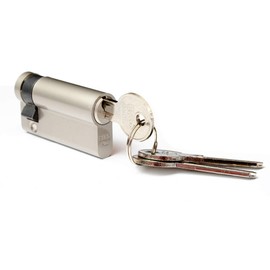 FELGNER Euro Plus Half Cylinder Lock Cylinder Profile Cylinder Door Lock Security Lock for Doors Garage Doors etc. Brass - Includes 3 Beard Keys | 45 mm