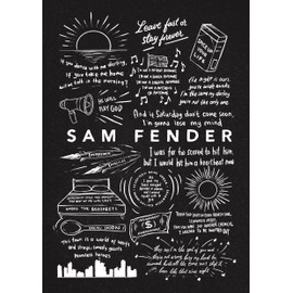 Sam Fender Doodle Lyric Poster - Sam Fender Print Gifts - Sam Fender Artwork Gift for Sam Fender Lover Fan Music Poster - Sam Fender Present (A4 Size (Unframed))