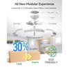 addlon Ceiling Fans with Lights and Remote, 20'' Low Profile