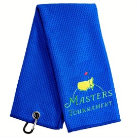 Aikiprety Funny Golf Towel, Funny Golf Towel for Golf Bags with Clip, Golf Gift for Men Husband Boyfriend Dad, Birthday, Cristmas Gifts for Golf Fan - Marsters Tournament (Blue)