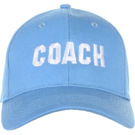 Coach - Gorra de béisbol para entrenar, color azul real, rojo, verde, azul marino, negro para hombre y mujer, Azul Carolina, Talla única
