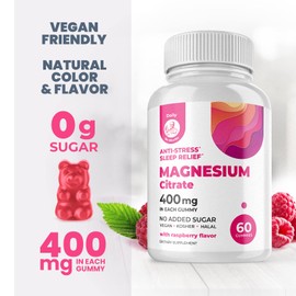 DR. MORITZ Magnesium Gummies Sugar-Free - Calm Magnesium Gummies Supplement for Children, Sugar-Free Magnesium Citrate Gummies for Kids & Adults (120 Count)