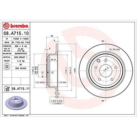 Par Discos Solidos Traseros BREMBO Compatible con Nissan Sentra 1.8L L4 2013-2019