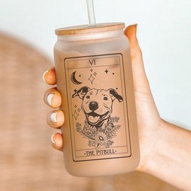 Dog Tarot Card Tumblers, dog mom tumbler,:_Australian Shepherd