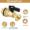 LUOFANT Brass Water Container/Rain Barrel Spigot 3/4" Threaded Quarter Turn